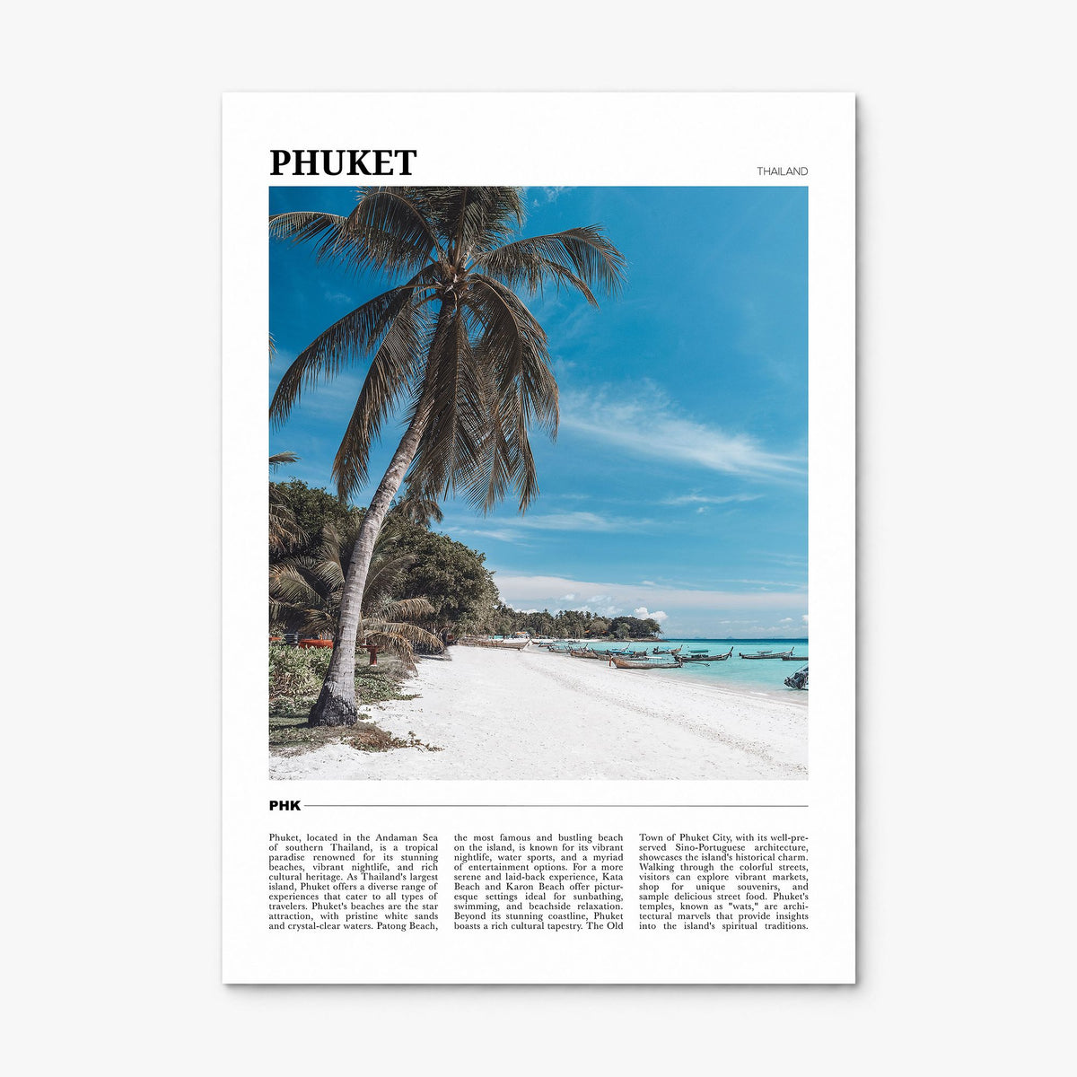 Phuket Travel Poster, print only (unframed)