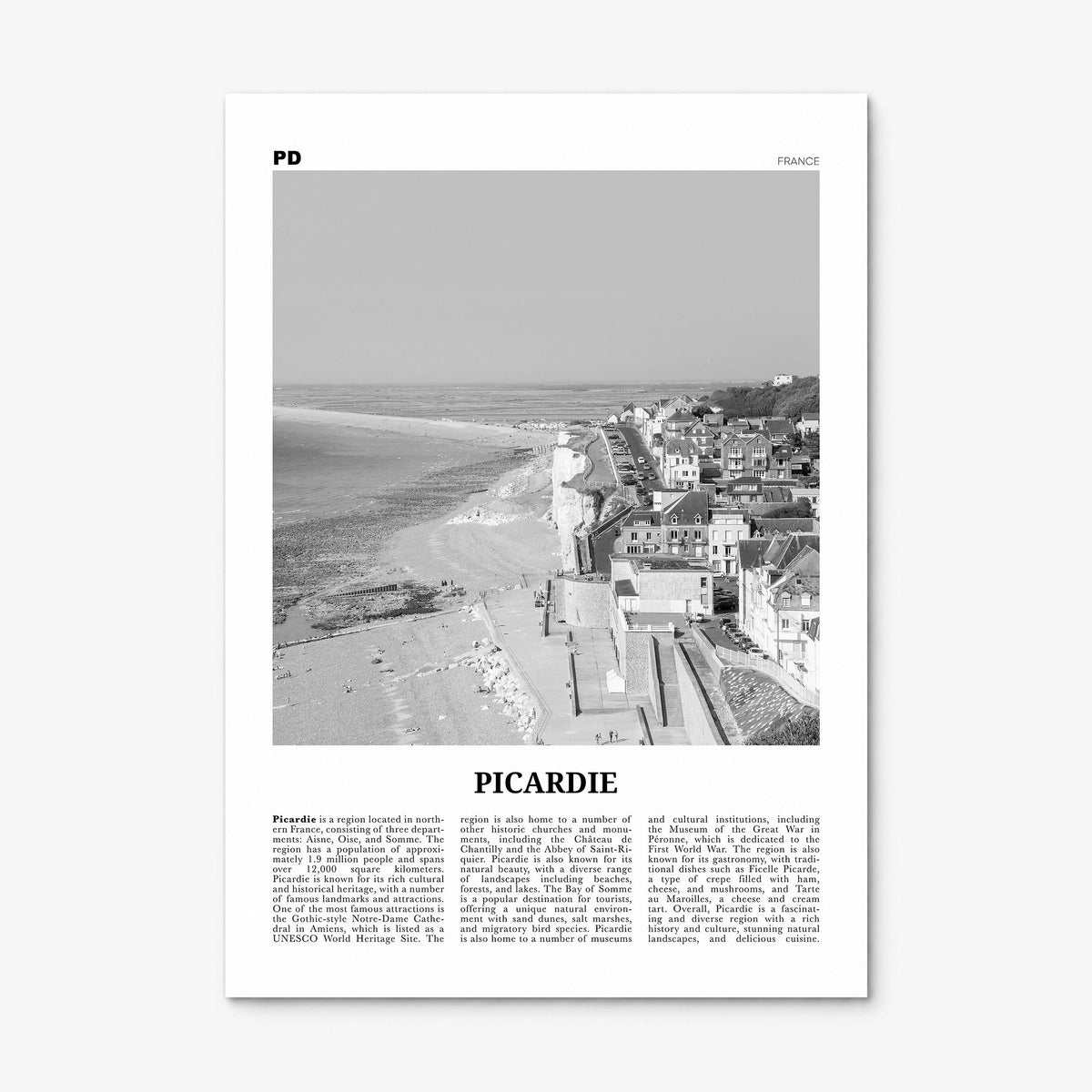Picardie Newspaper Poster, print only (unframed)