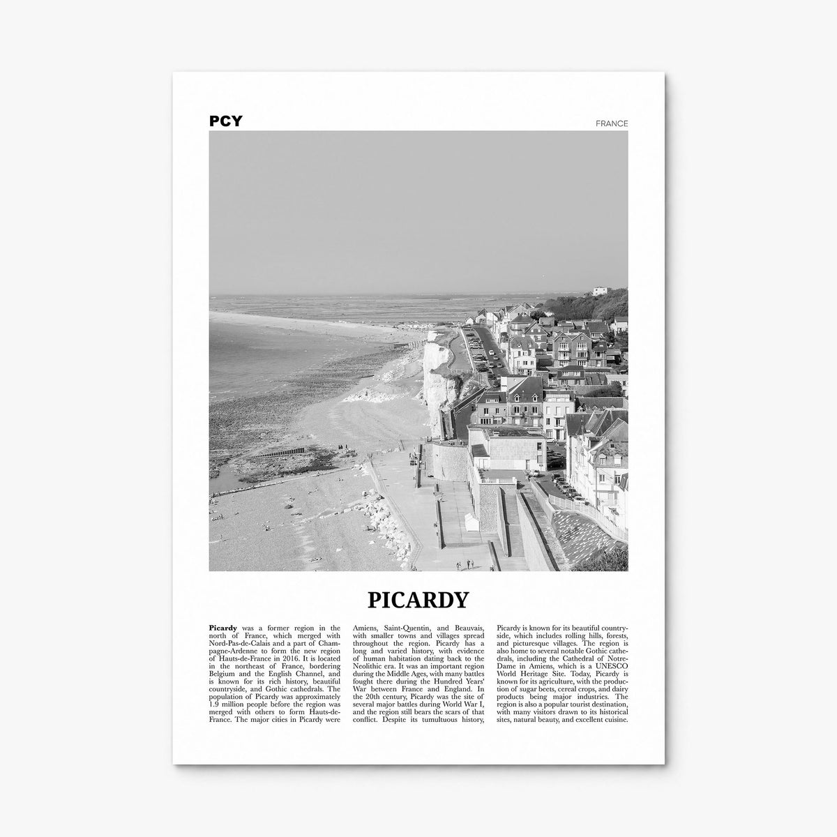 Picardy Newspaper Poster, print only (unframed)