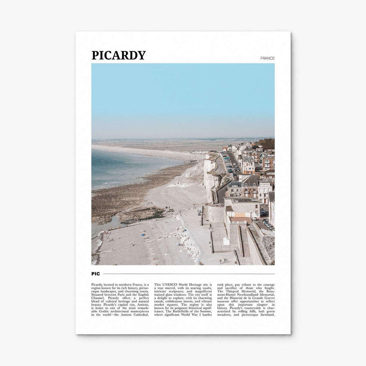 Picardy Travel Poster, print only (unframed)