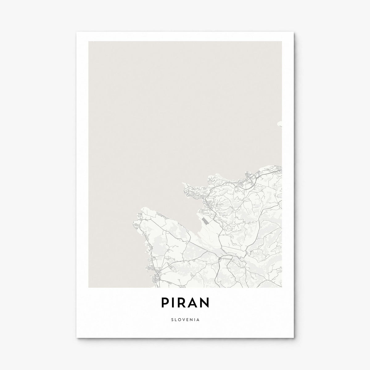 Piran Map Poster, print only (unframed)