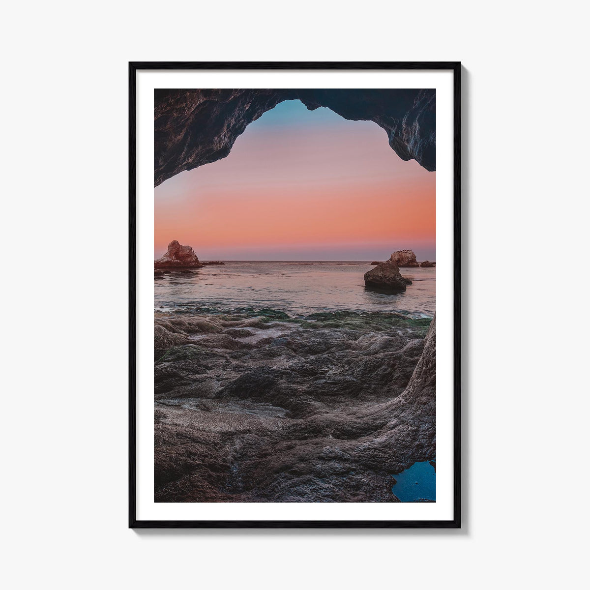 Pismo Beach no. 3 colorful photo poster of California, USA – vertical wall art, unframed print shown in interior mockup