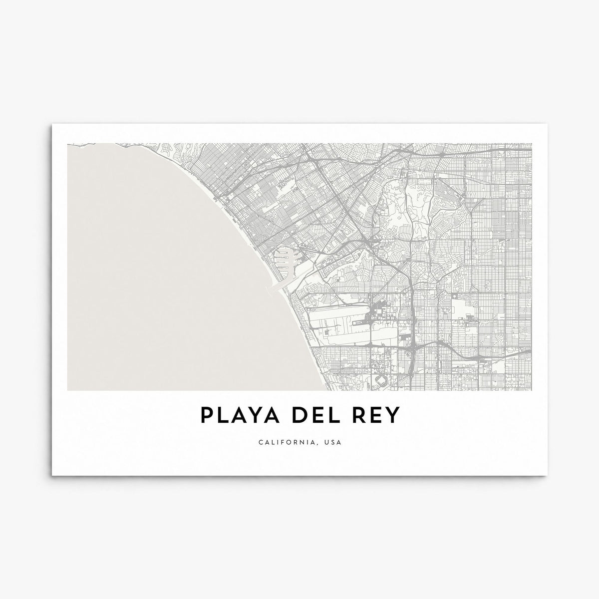 Playa del Rey Map Poster, print only (unframed)
