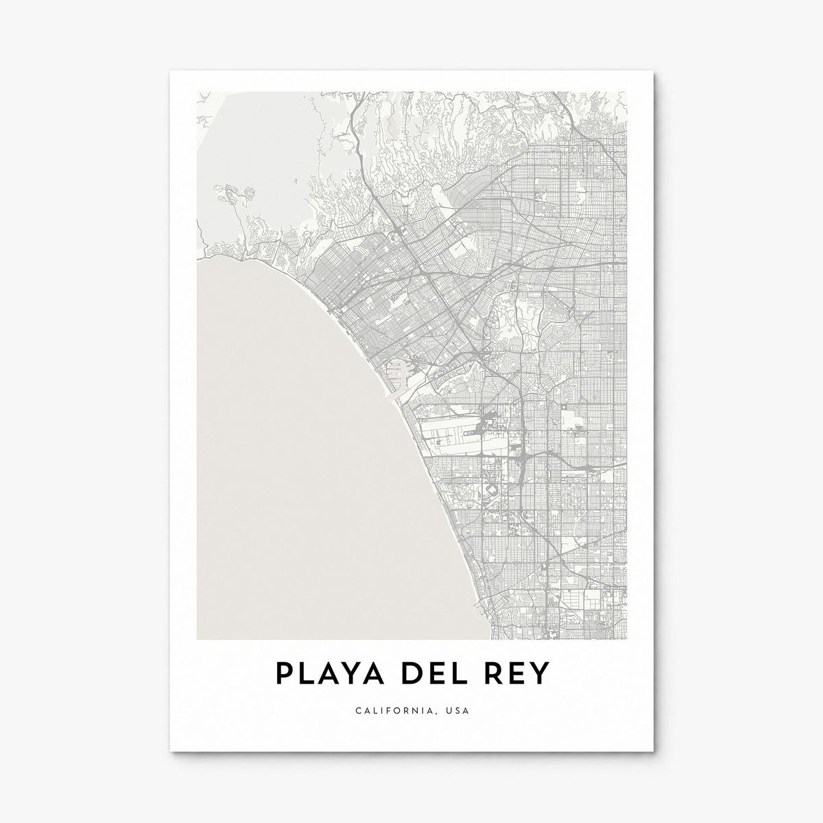 Playa del Rey Map Poster, print only (unframed)