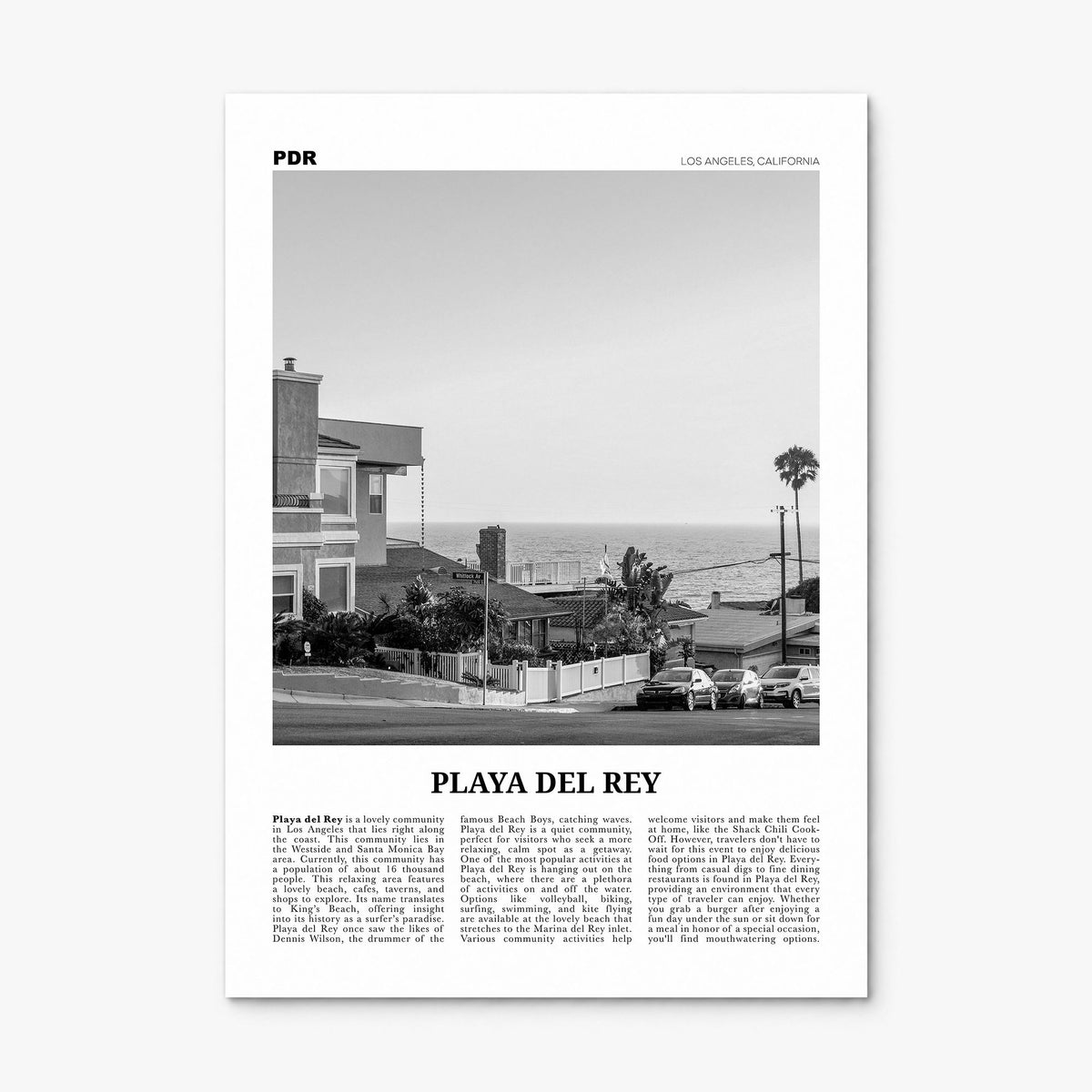 Playa del Rey Newspaper Poster, print only (unframed)
