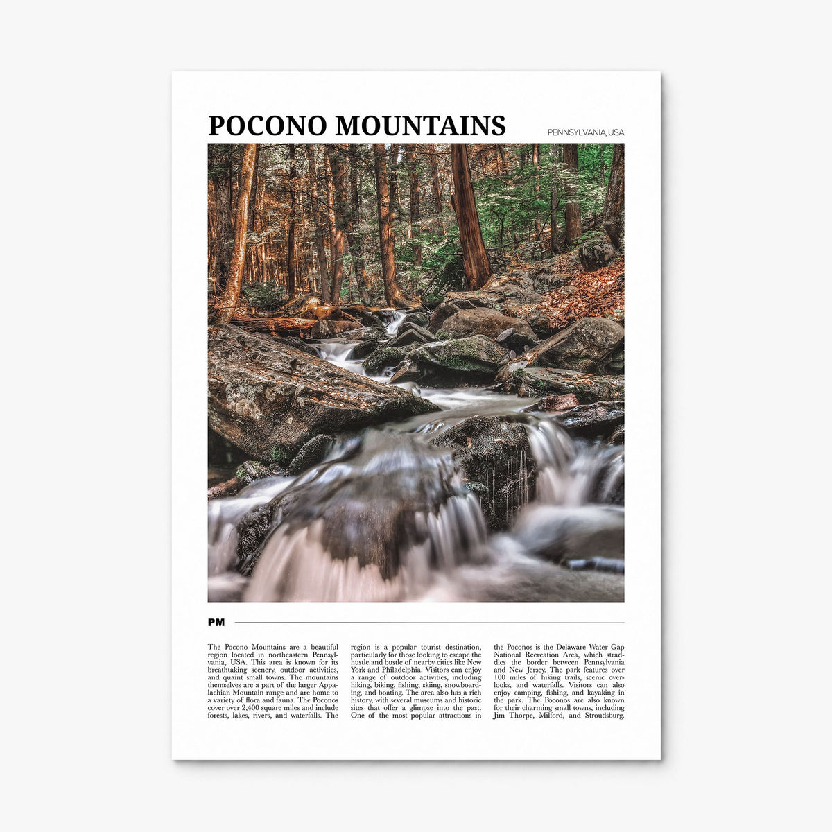 Pocono Mountains Travel No 2 Poster, print only (unframed)