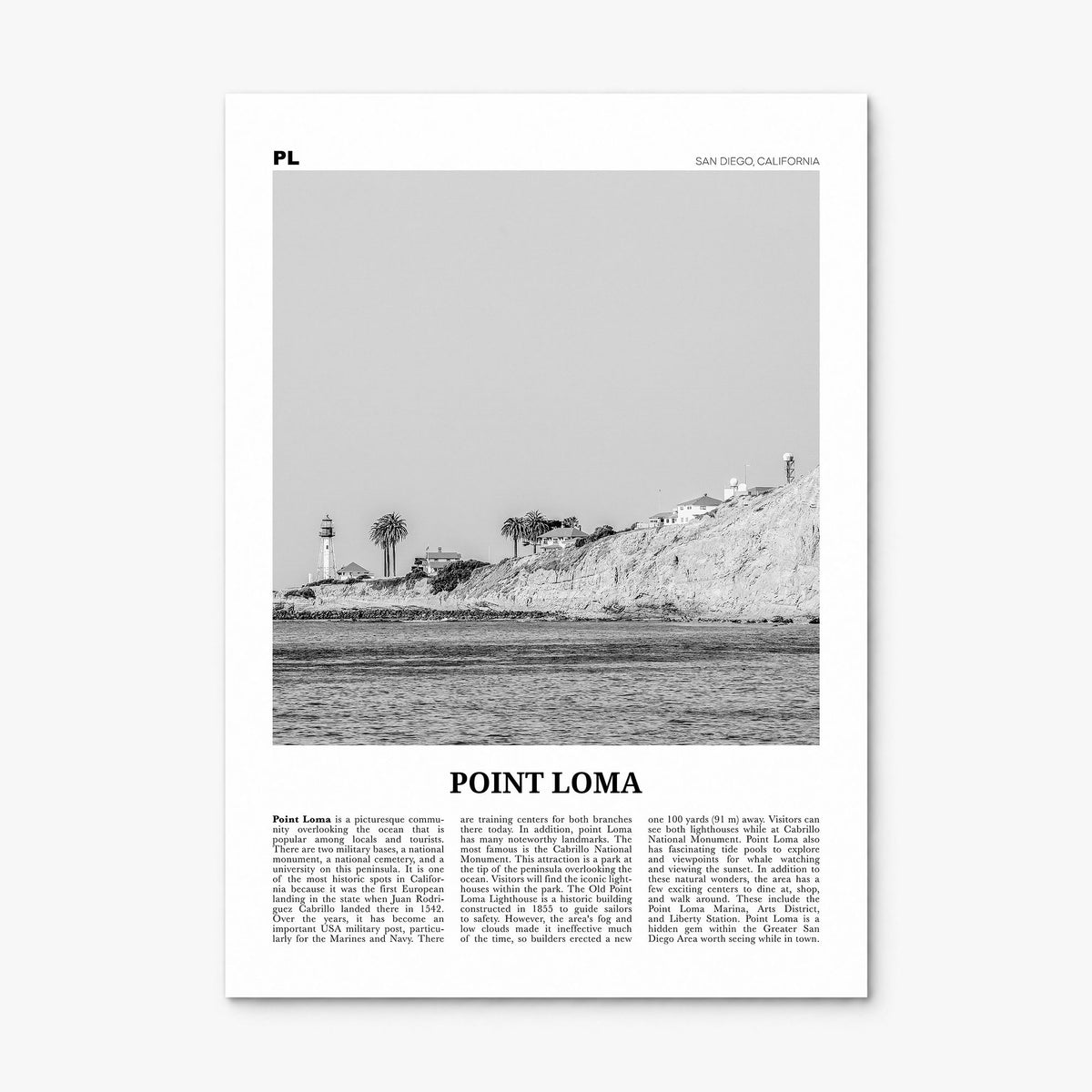 Point Loma Newspaper Poster, print only (unframed)