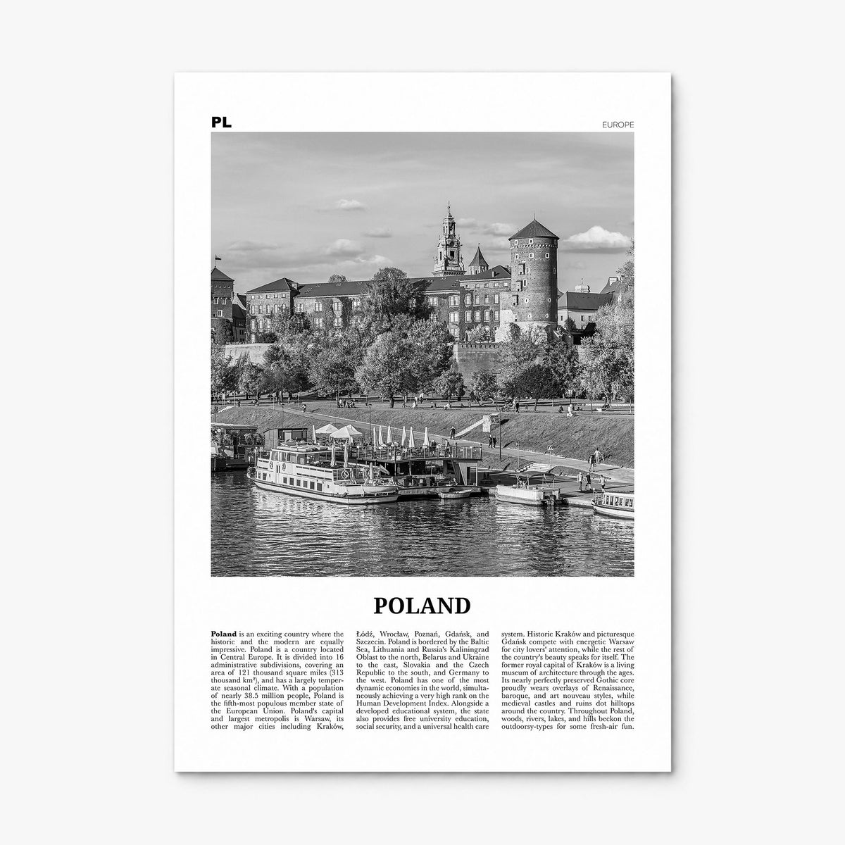 Poland Newspaper Poster, print only (unframed)