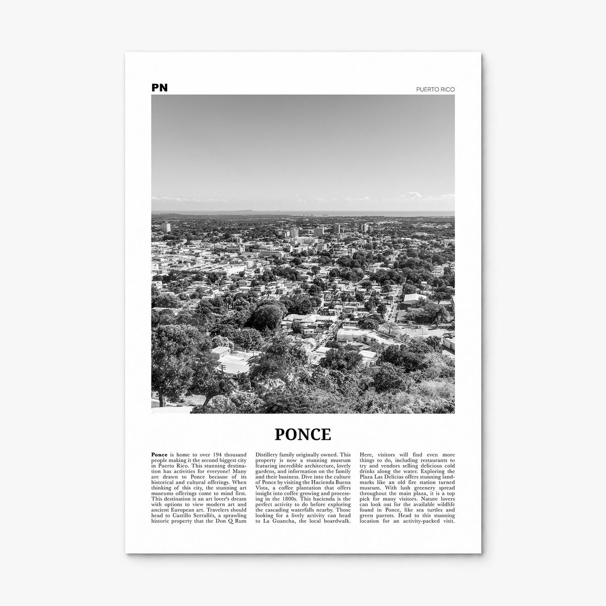 Ponce Newspaper Poster, print only (unframed)