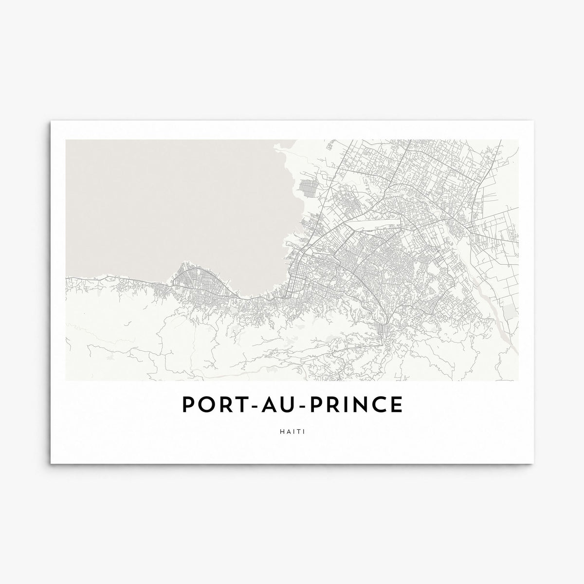 Port-au-Prince Map Poster, print only (unframed)