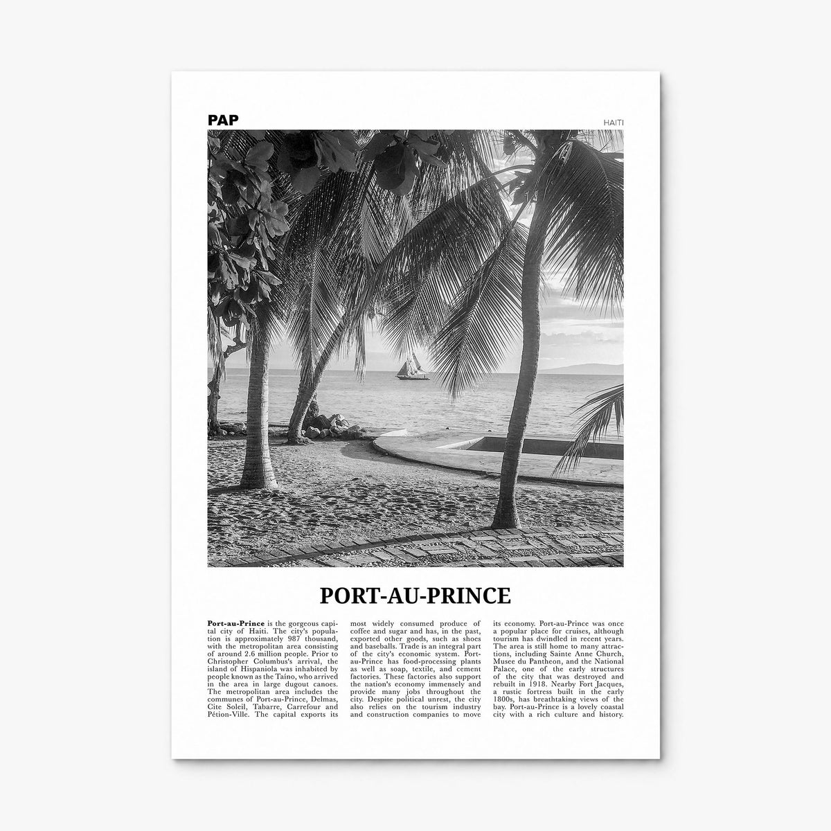 Port-au-Prince Newspaper Poster, print only (unframed)
