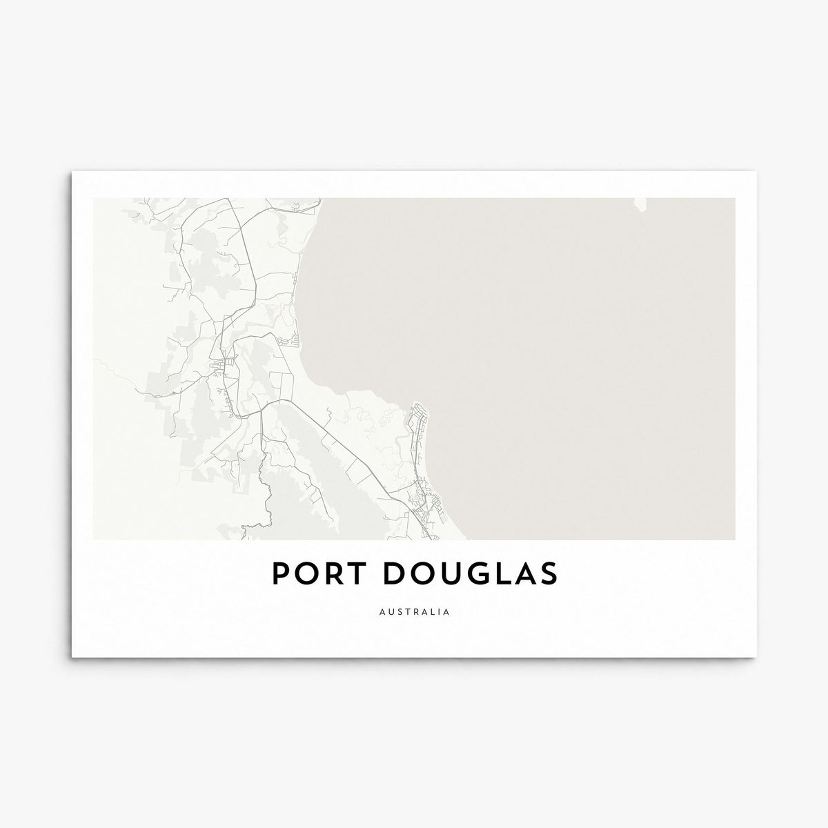 Port Douglas Map Poster, print only (unframed)