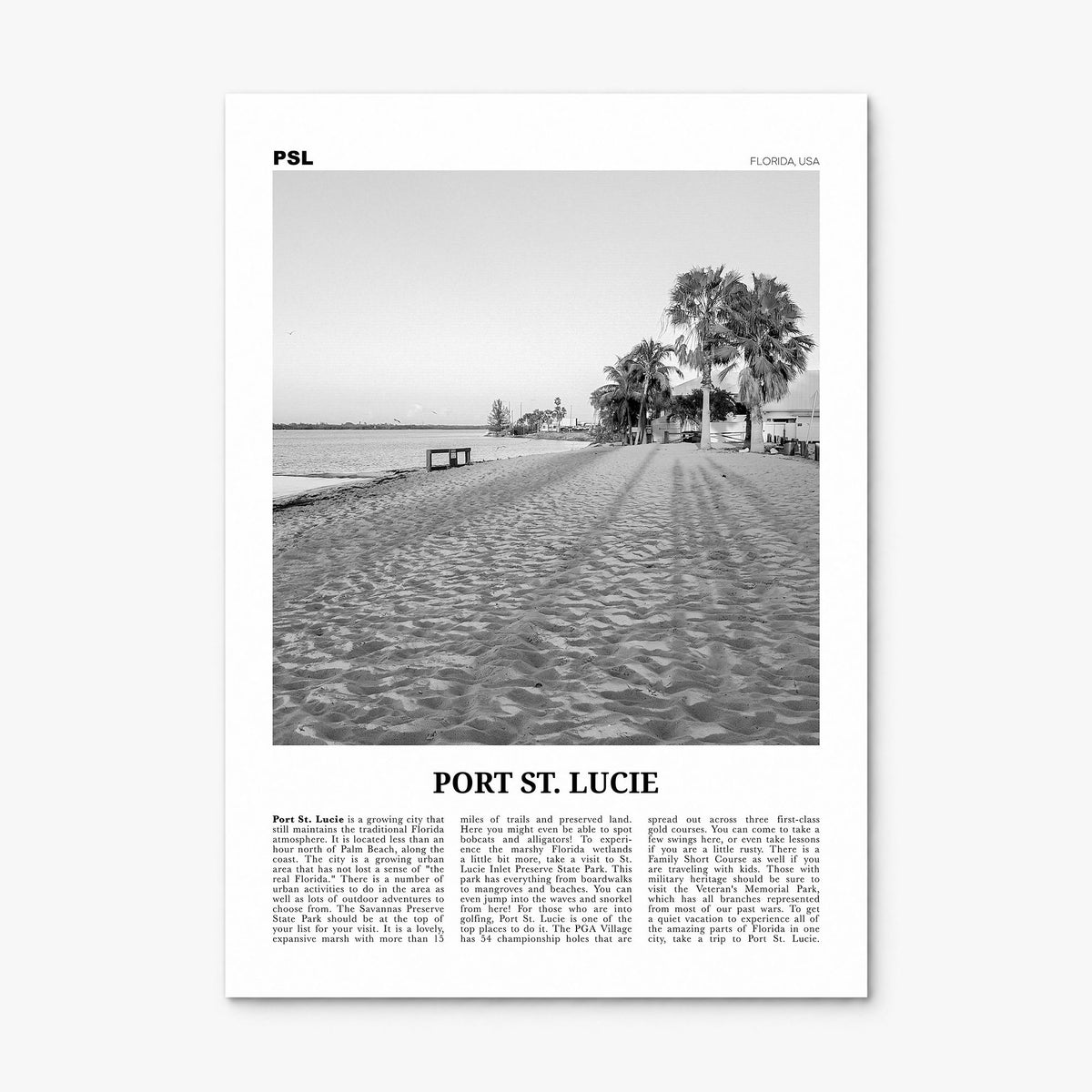 Port St. Lucie Newspaper Poster, print only (unframed)