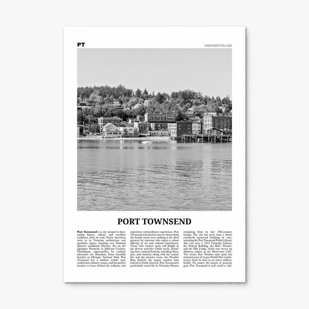 Port Townsend Newspaper Poster, print only (unframed)