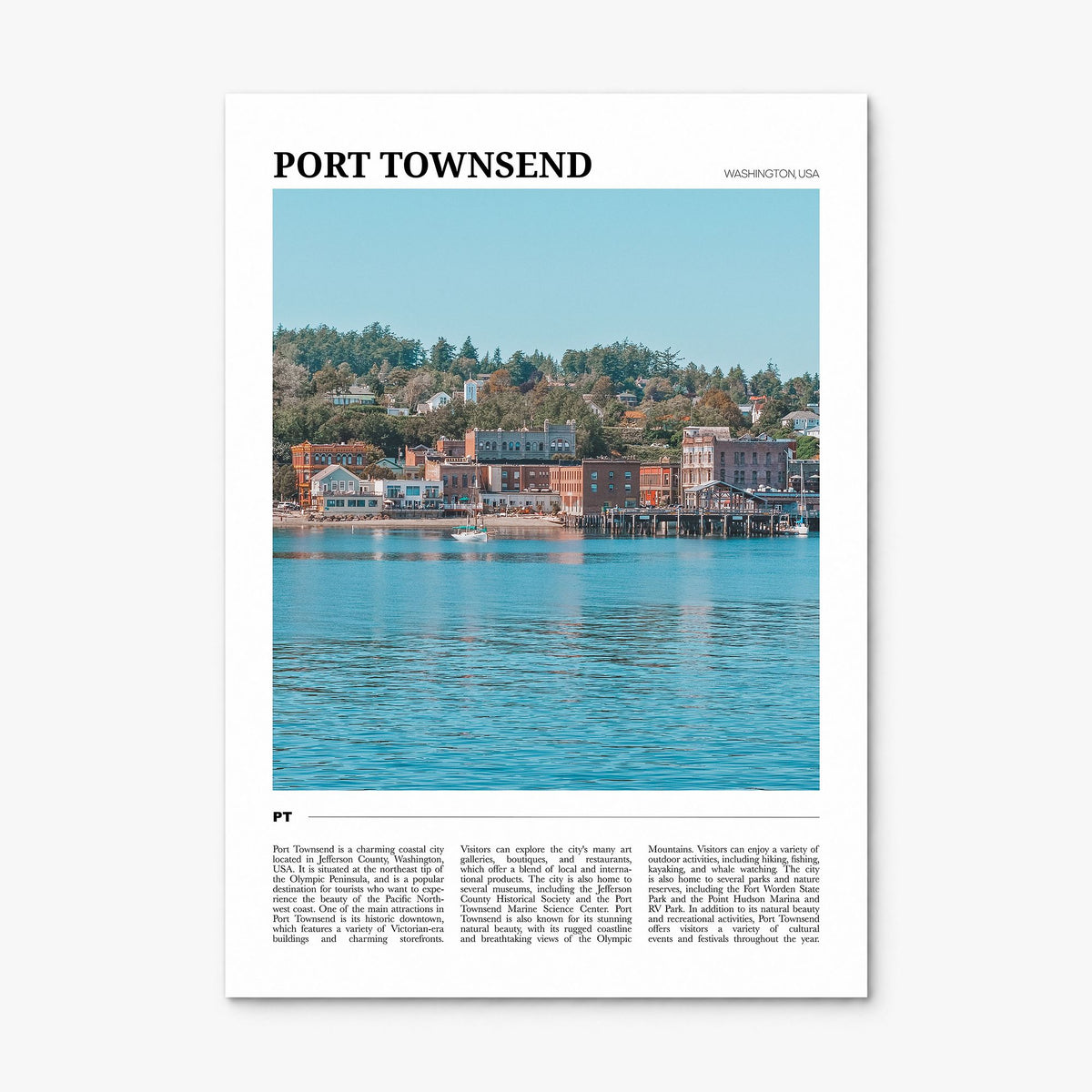 Port Townsend Travel Poster, print only (unframed)