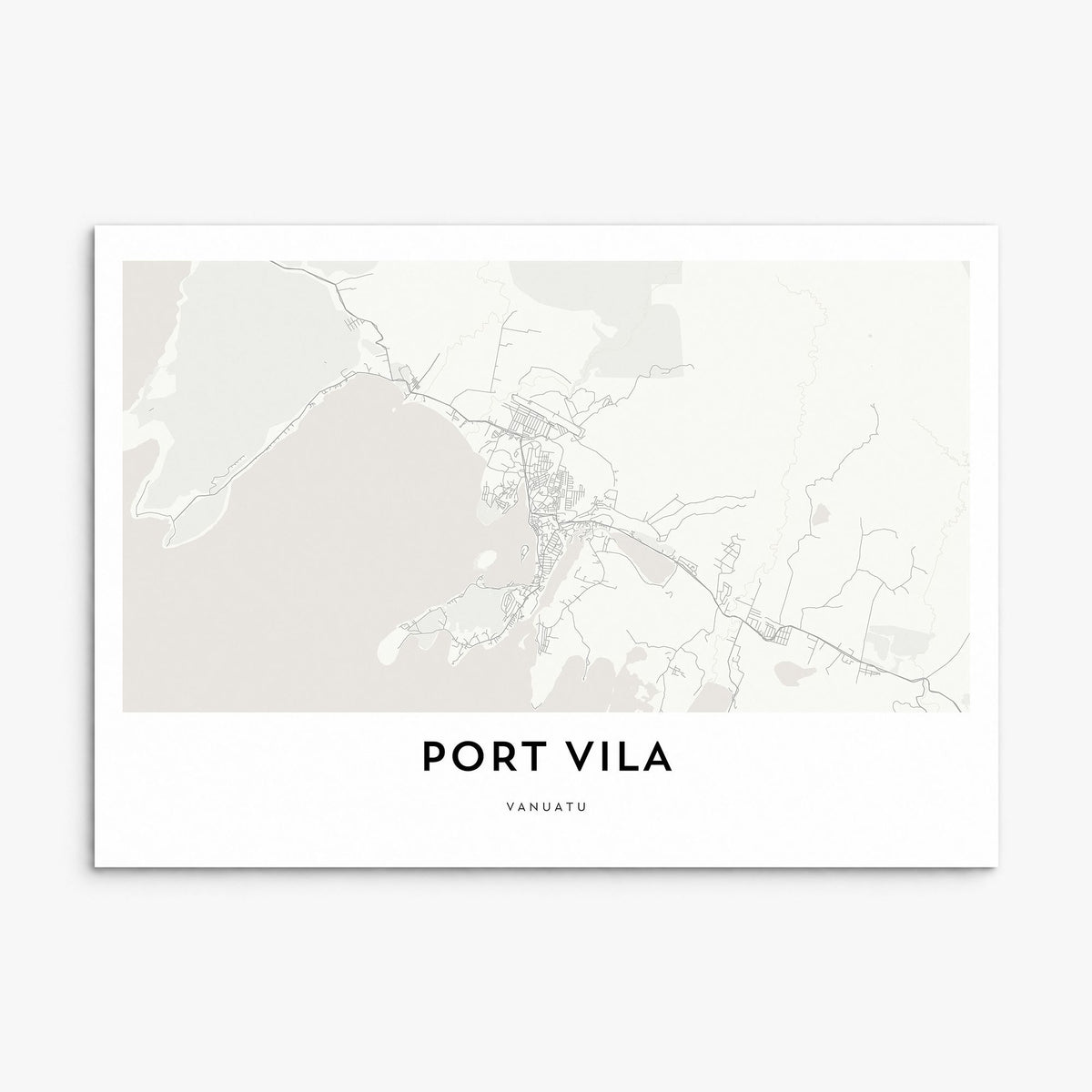 Port Vila Map Poster, print only (unframed)