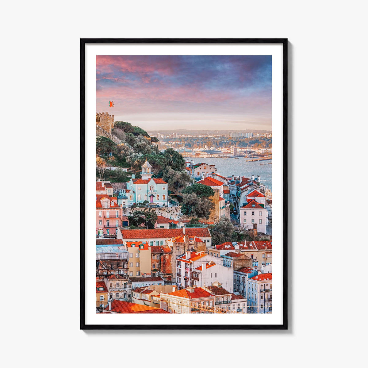 Portugal no. 2 colorful photo poster of Europe – vertical wall art, unframed print shown in interior mockup