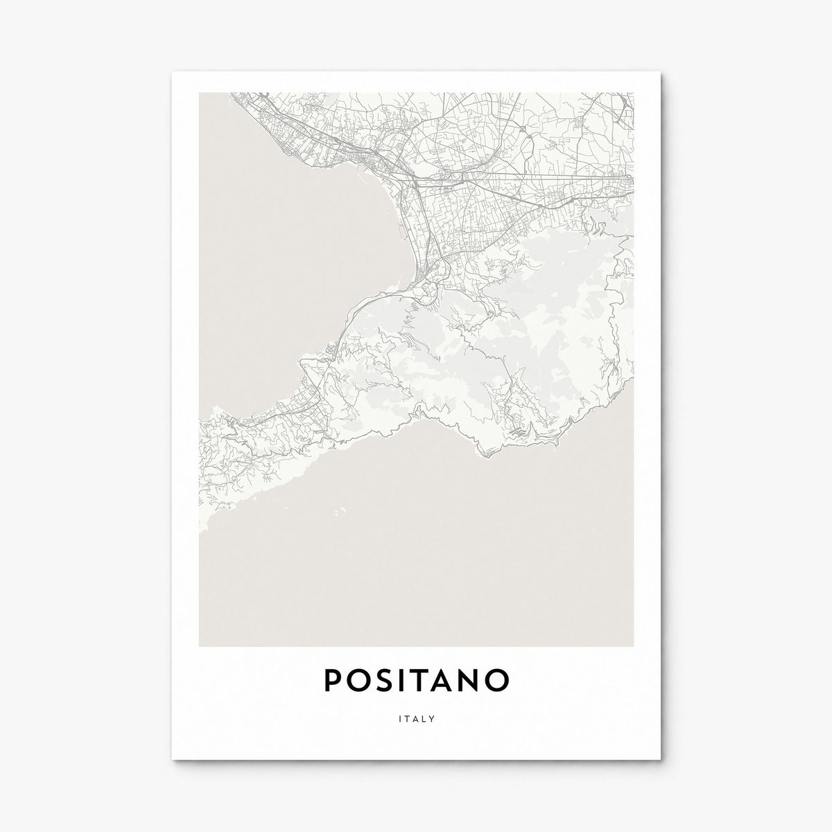 Positano Map Poster, print only (unframed)
