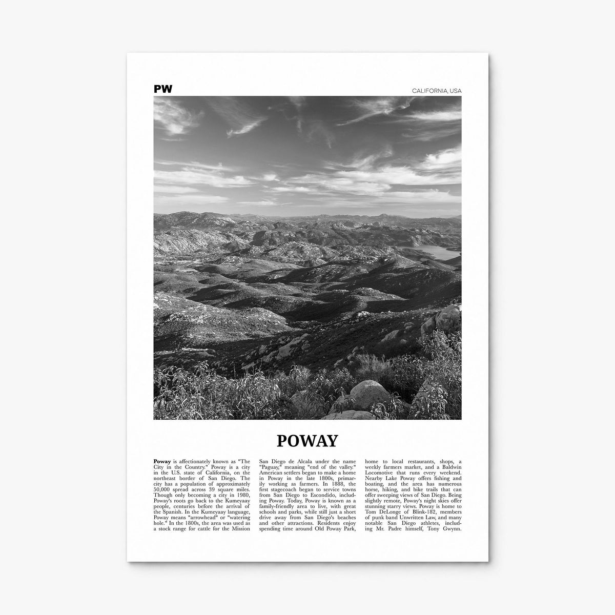 Poway Newspaper No 2 Poster, print only (unframed)