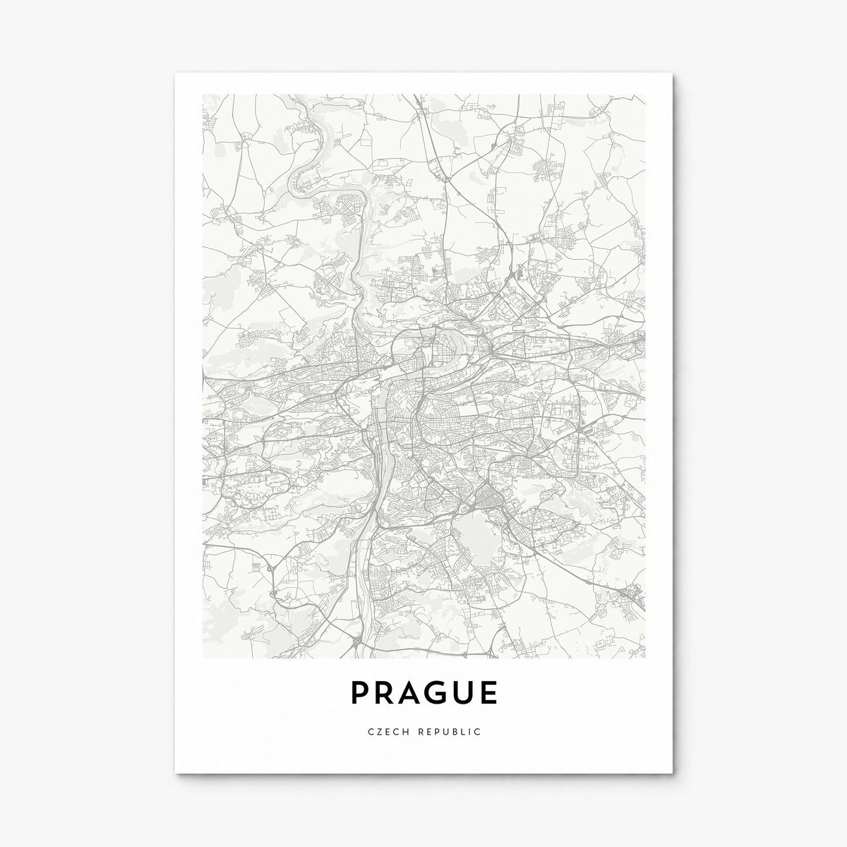 Prague Map Poster, print only (unframed)