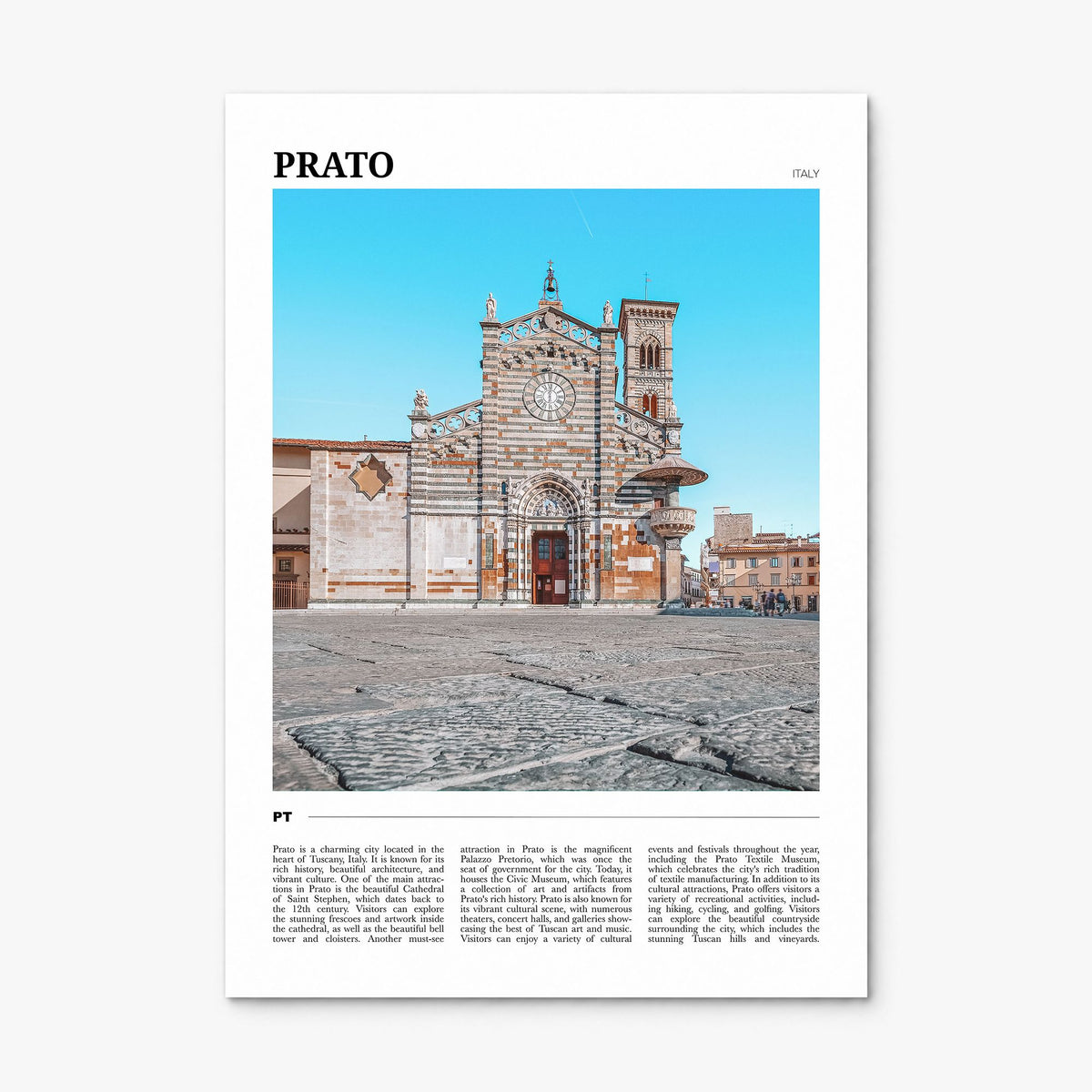 Prato Travel Poster, print only (unframed)