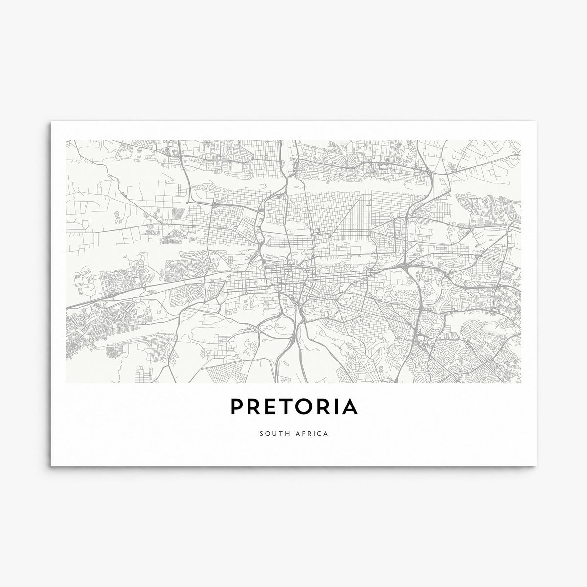 Pretoria Map Poster, print only (unframed)