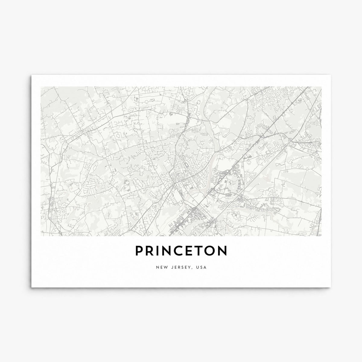 Princeton Map Poster, print only (unframed)