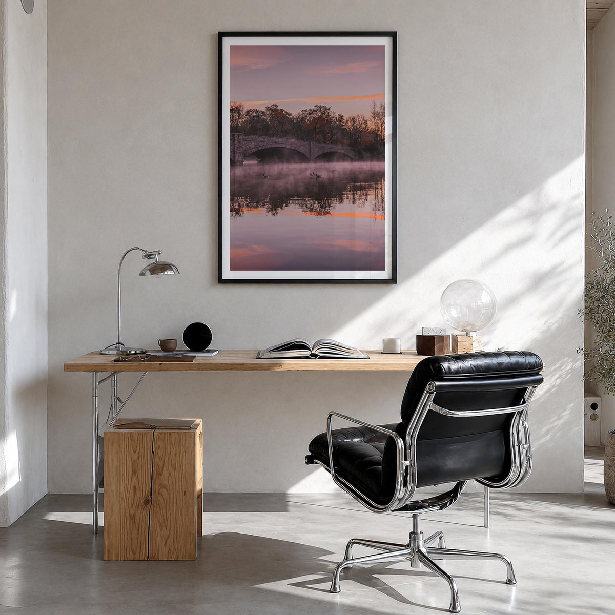 Princeton no. 1 colorful photo poster of New Jersey, USA – vertical wall art in black wood frame with white border, hanging o