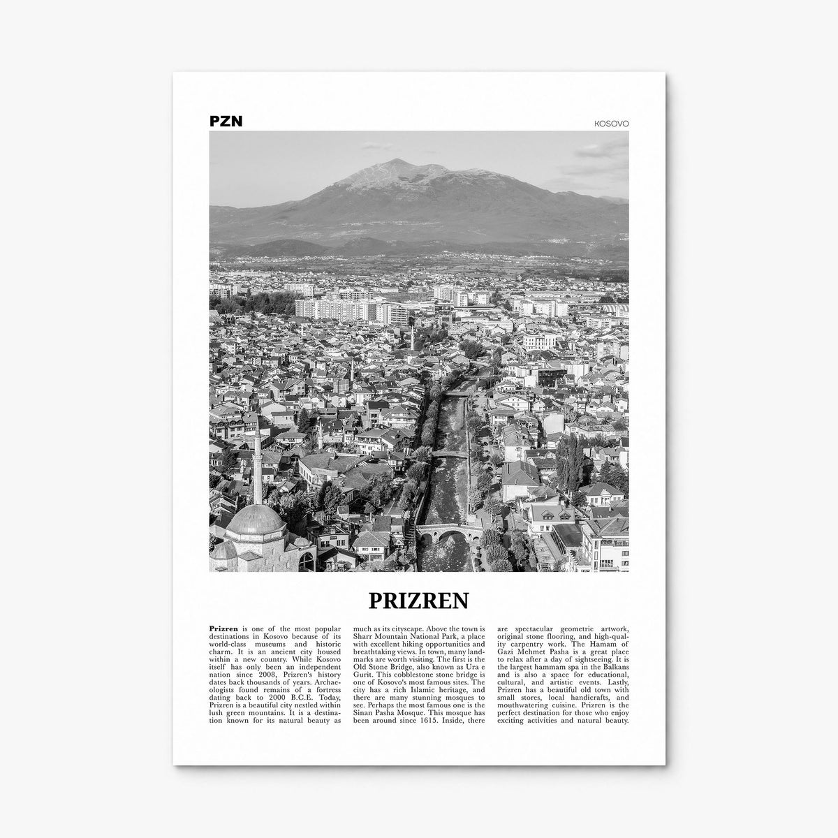 Prizren Newspaper Poster, print only (unframed)