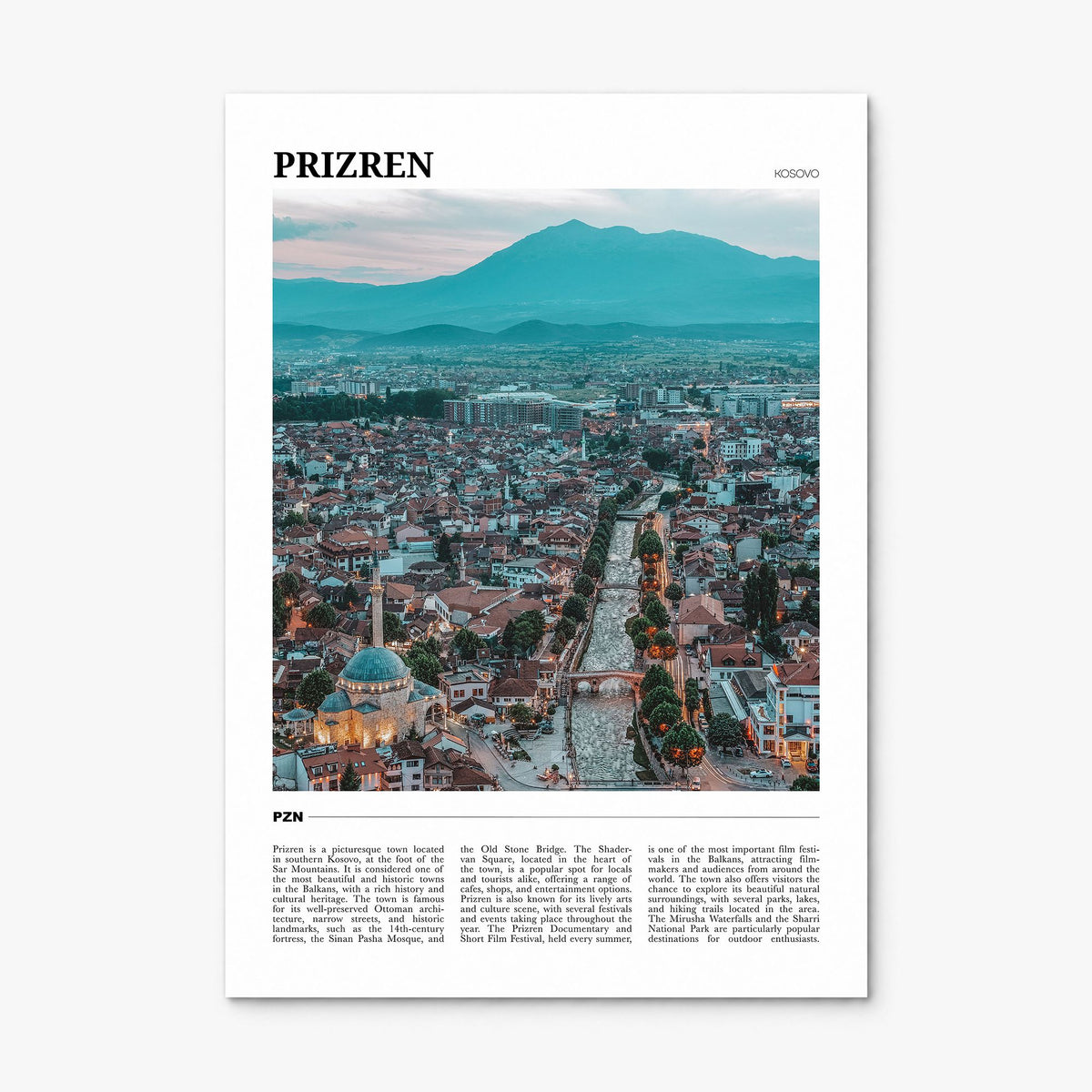 Prizren Travel No 2 Poster, print only (unframed)