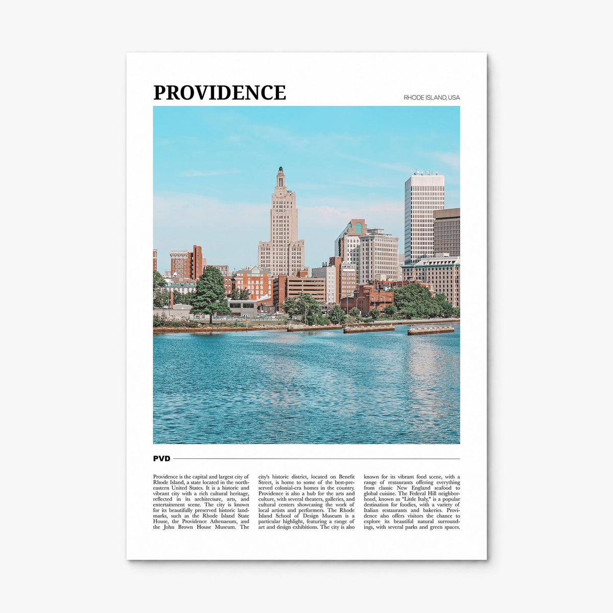 Providence Travel Poster, print only (unframed)