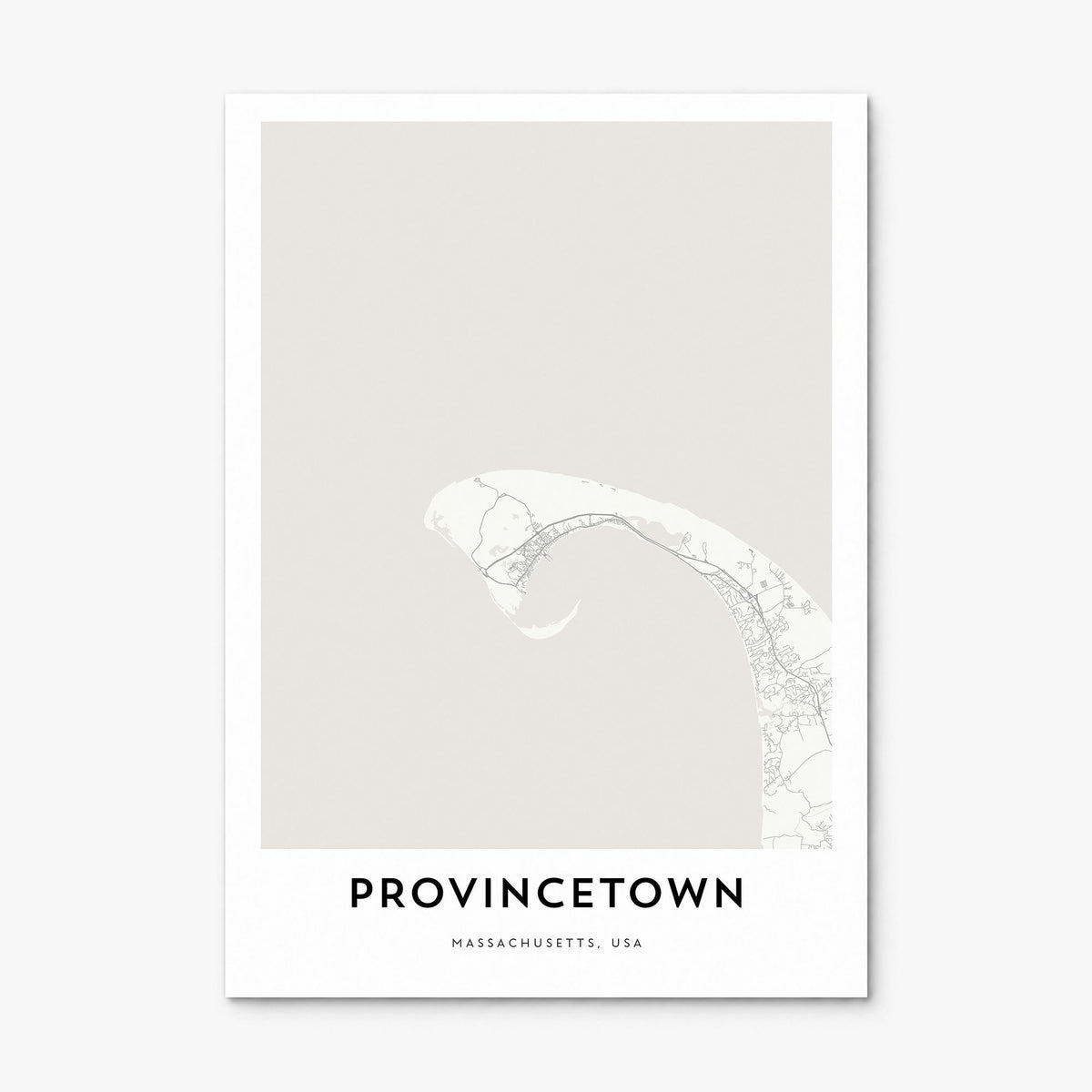 Provincetown Map Poster, print only (unframed)