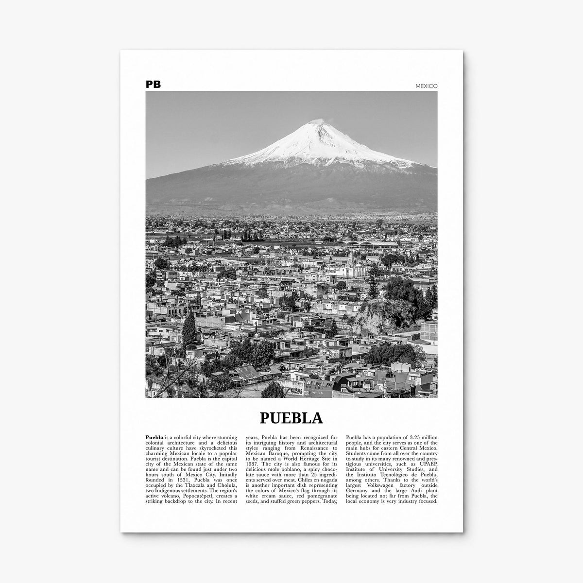 Puebla Newspaper Poster, print only (unframed)