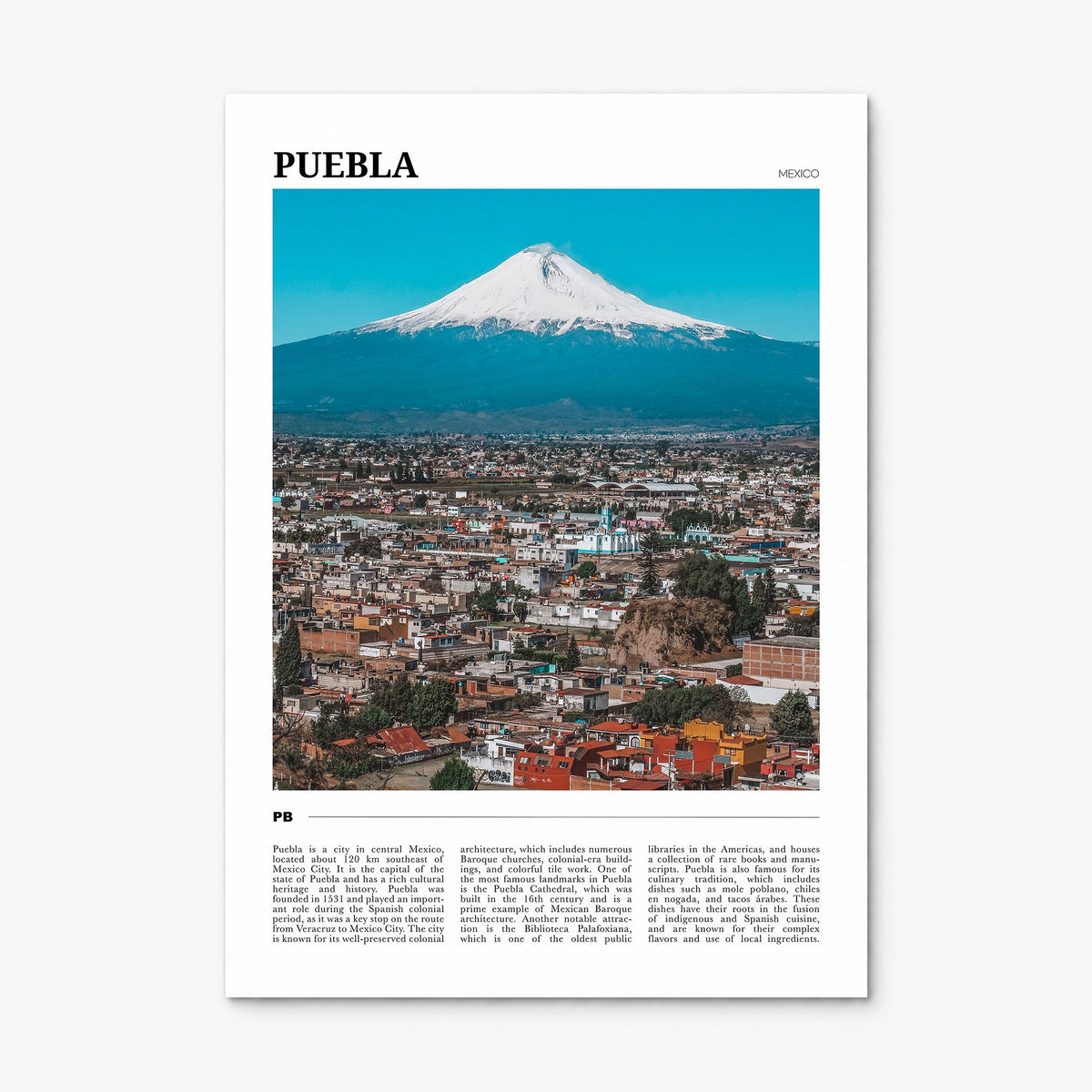 Puebla Travel Poster, print only (unframed)