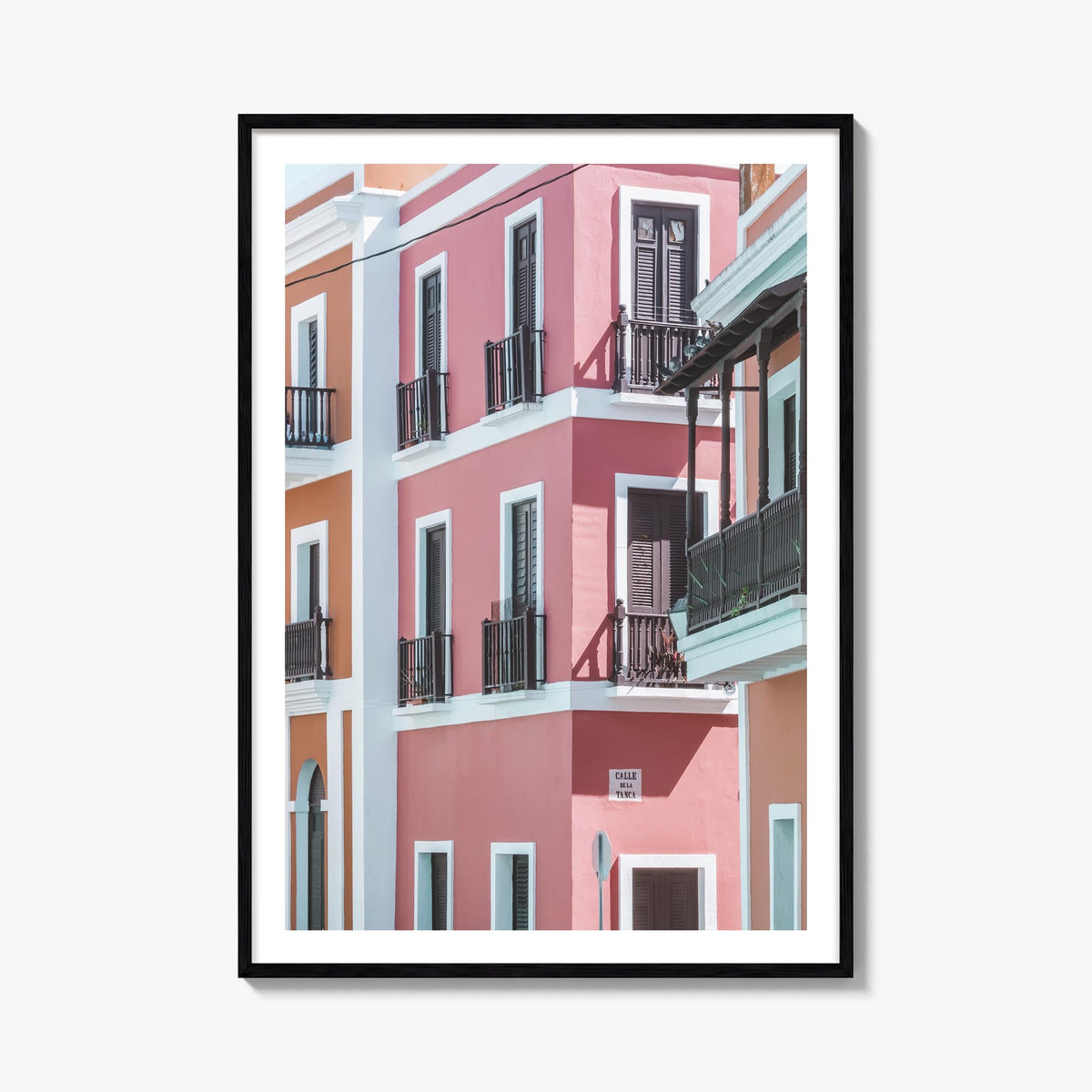 Puerto Rico no. 2 colorful photo poster of Caribbean – vertical wall art, unframed print shown in interior mockup