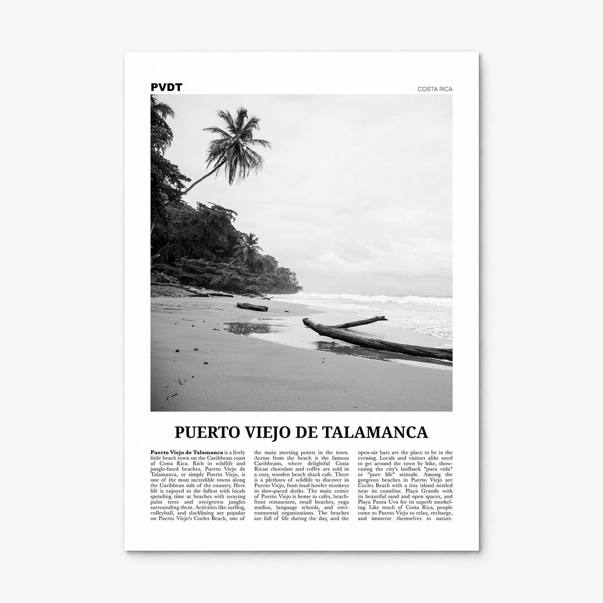 Puerto Viejo de Talamanca Newspaper Poster, print only (unframed)