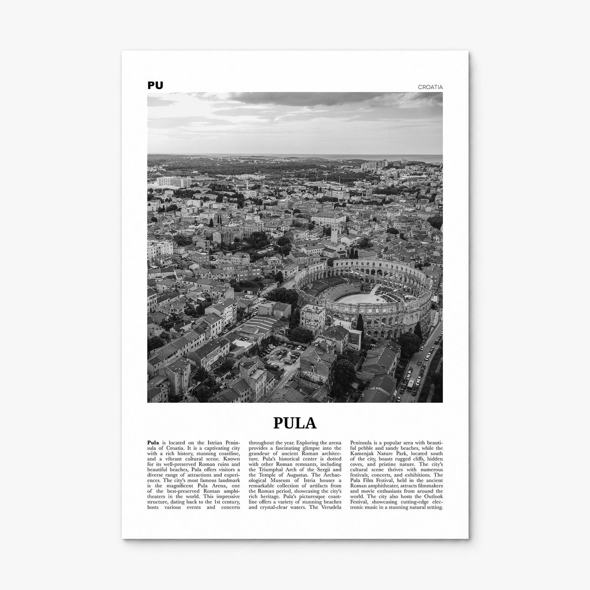 Pula Newspaper Poster, print only (unframed)