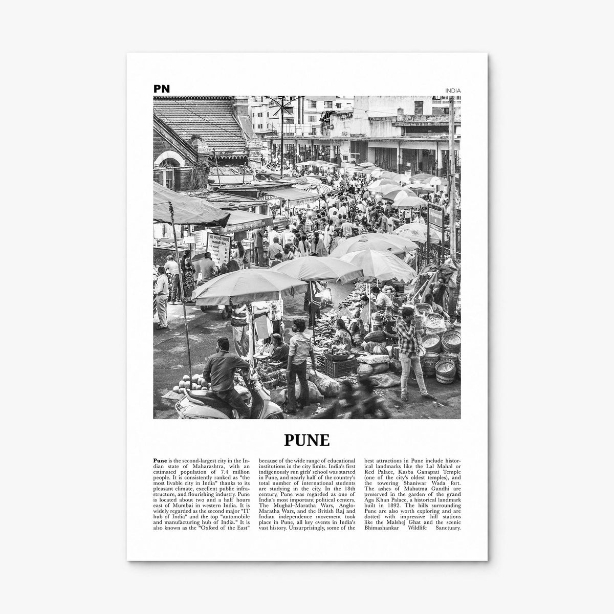 Pune Newspaper Poster, print only (unframed)