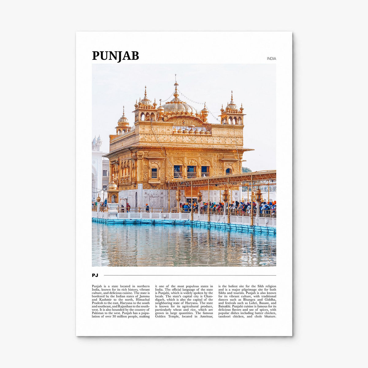 Punjab Travel Poster, print only (unframed)
