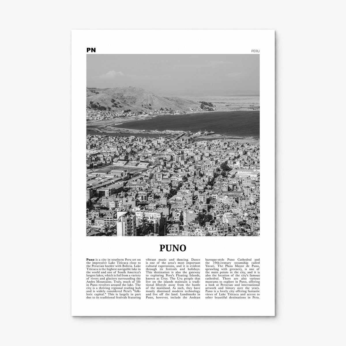 Puno Newspaper Poster, print only (unframed)