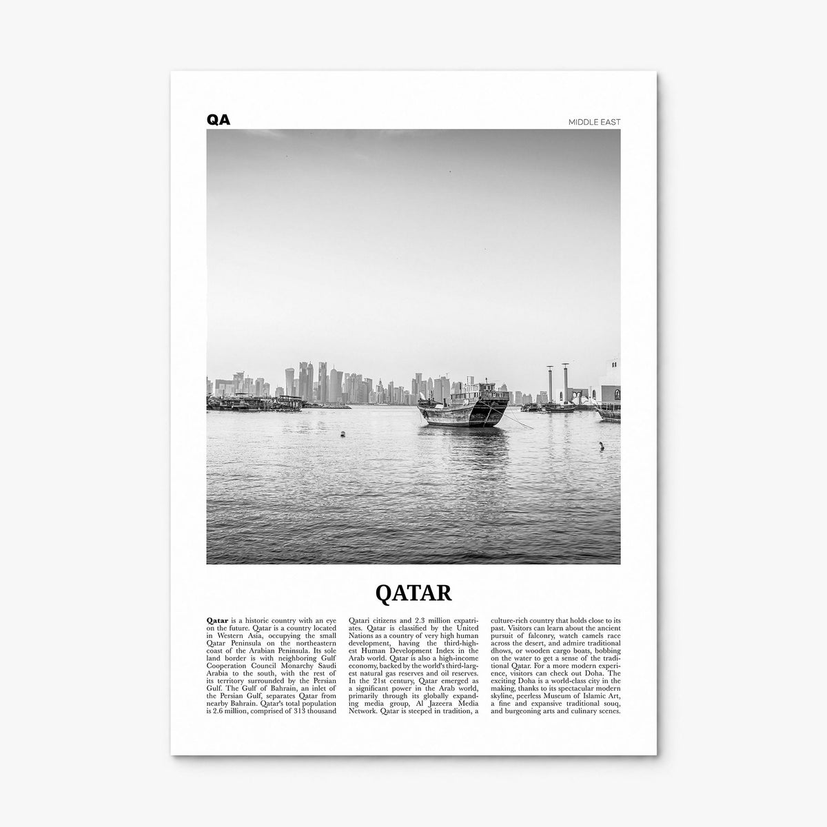 Qatar Newspaper Poster, print only (unframed)