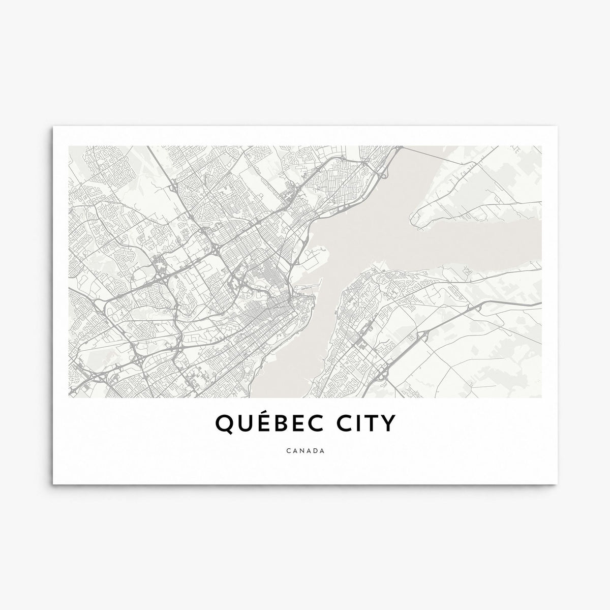 Quebec City Map Poster, print only (unframed)