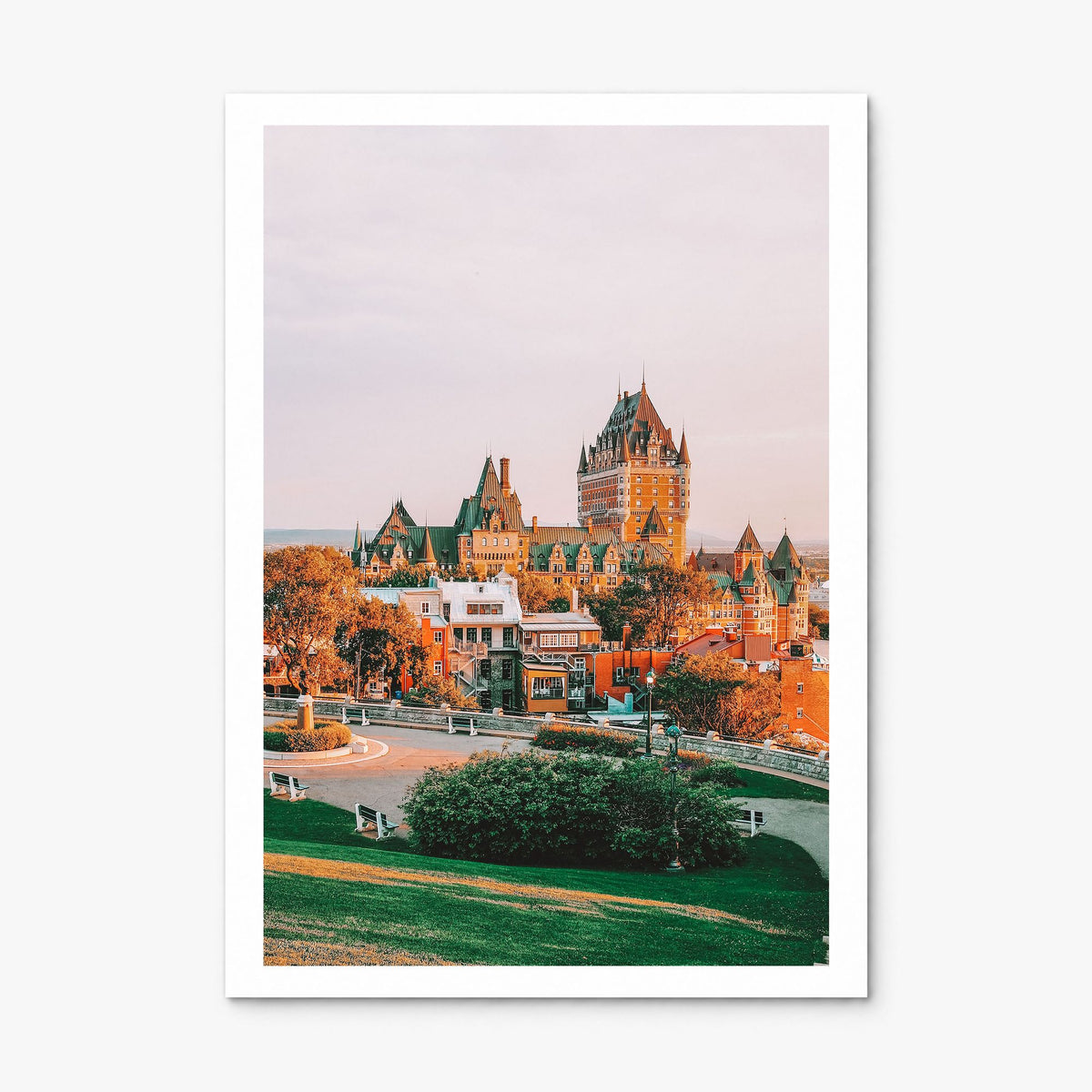 Quebec City Photo Poster, print only (unframed), white border