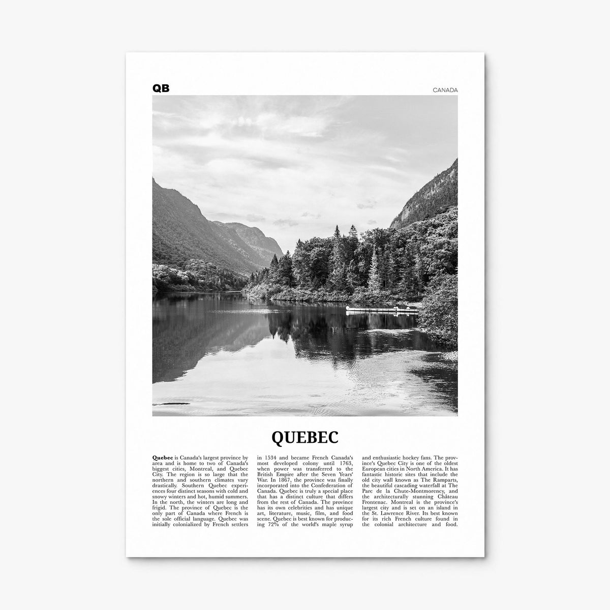 Quebec (Province) Newspaper Poster, print only (unframed)