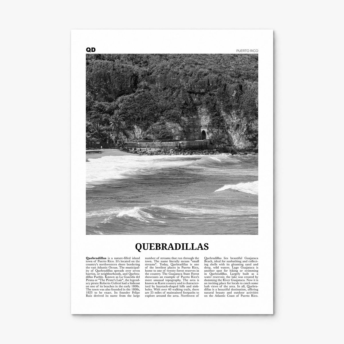 Quebradillas Newspaper Poster, print only (unframed)
