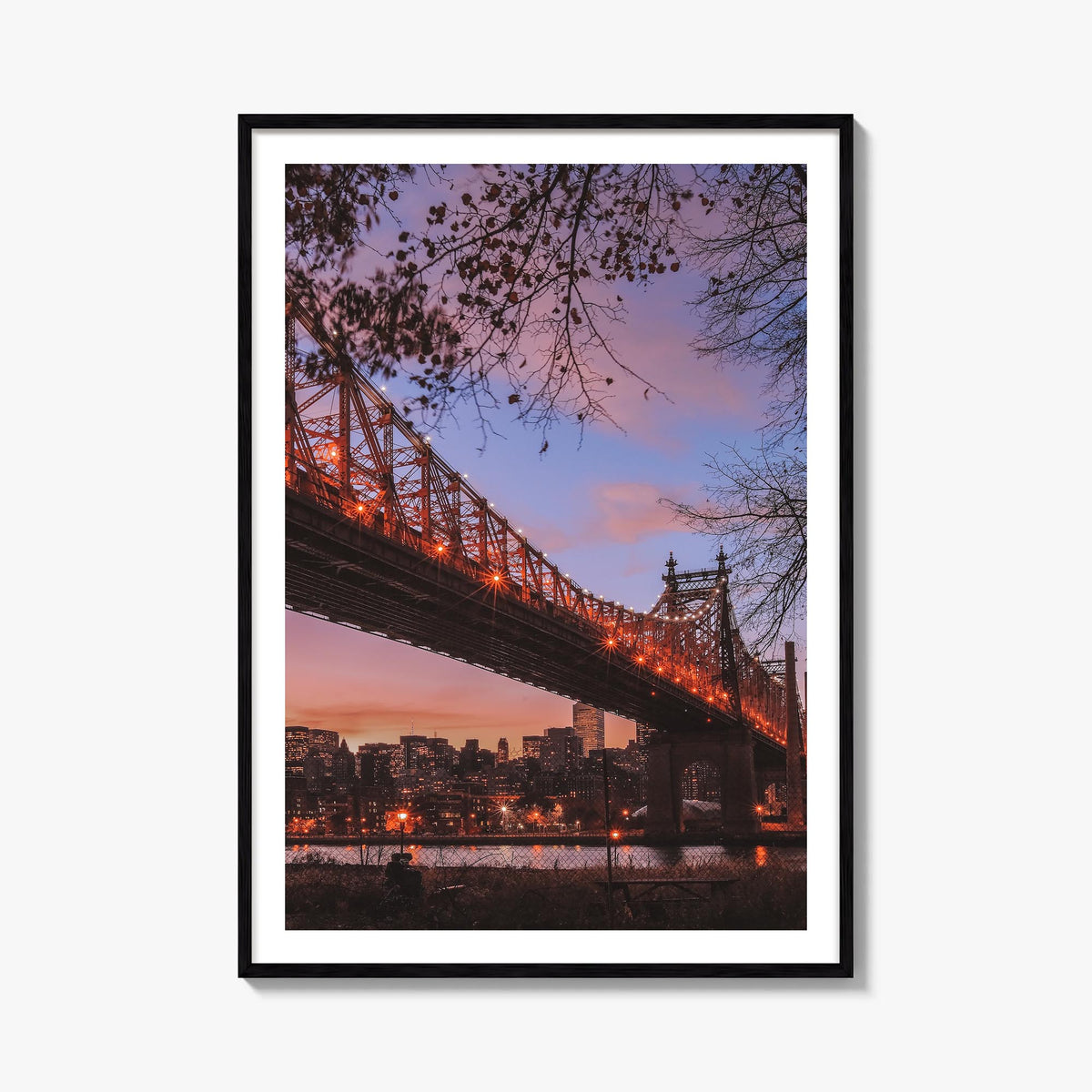 Queens, New York no. 3 colorful photo poster of New York, USA – vertical wall art, unframed print shown in interior mockup