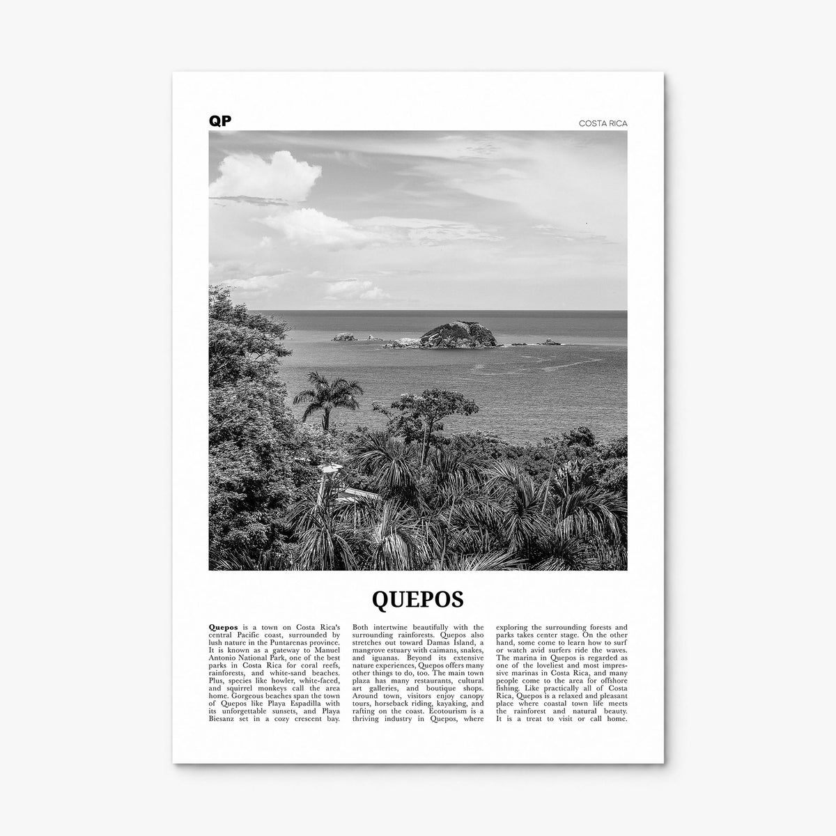 Quepos Newspaper Poster, print only (unframed)