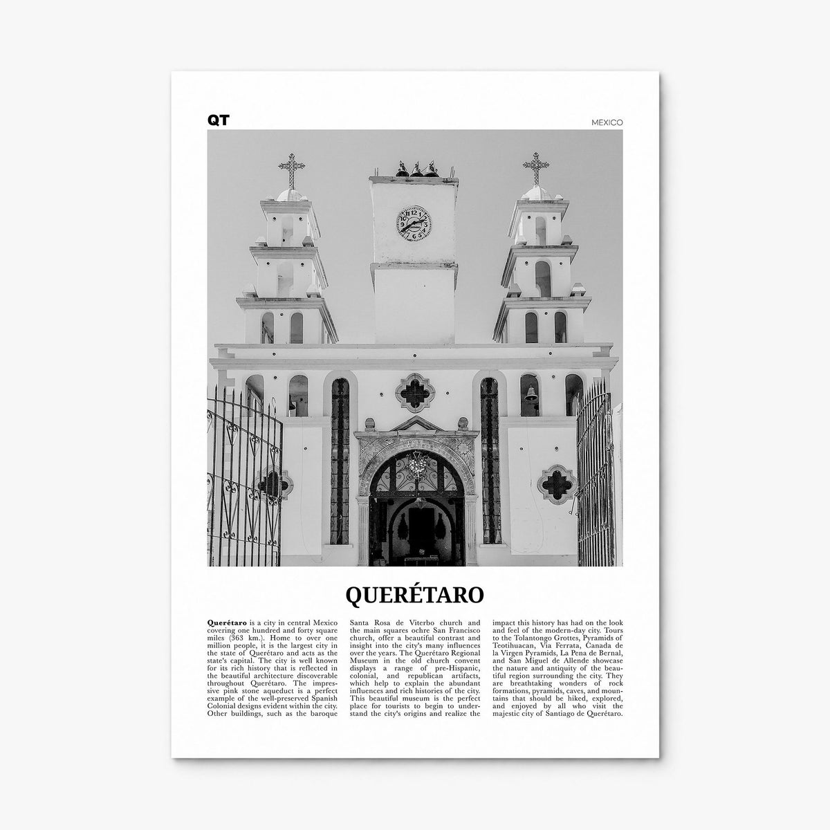Querétaro Newspaper Poster, print only (unframed)