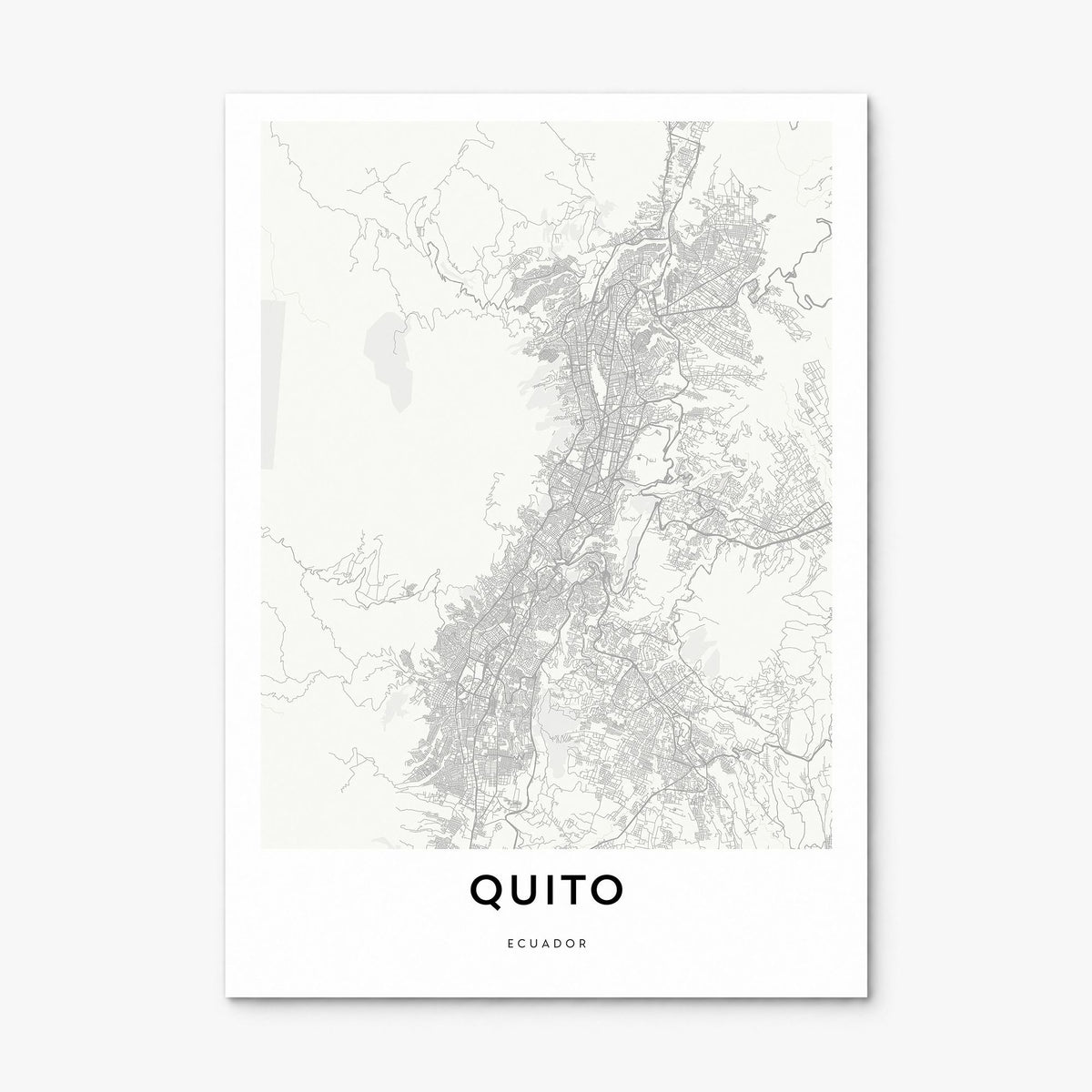 Quito Map Poster, print only (unframed)