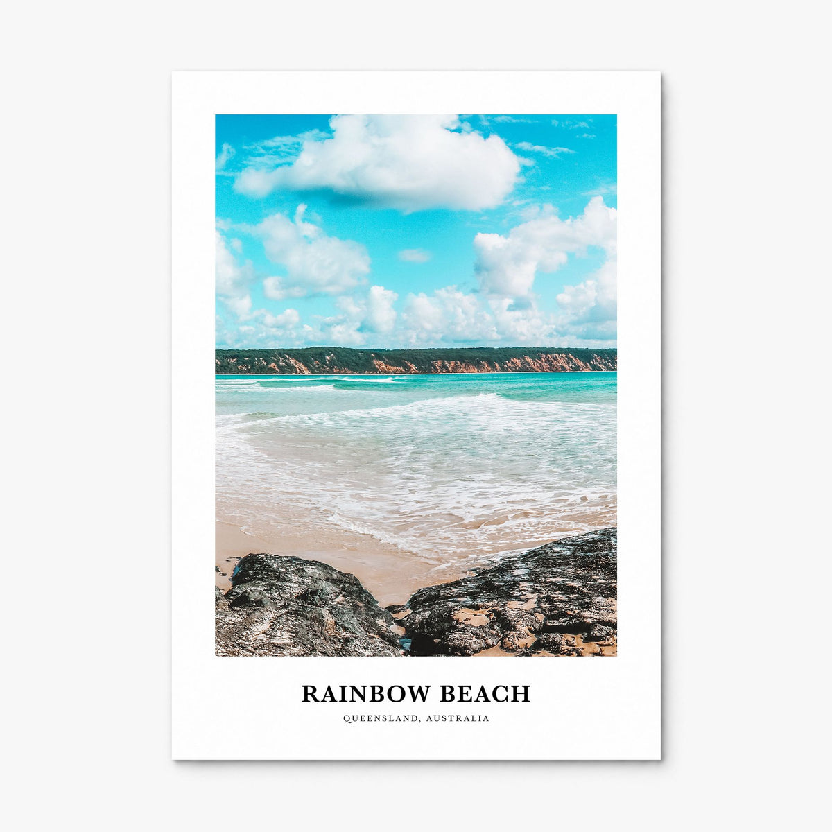 Rainbow Beach Classic Poster, print only (unframed)
